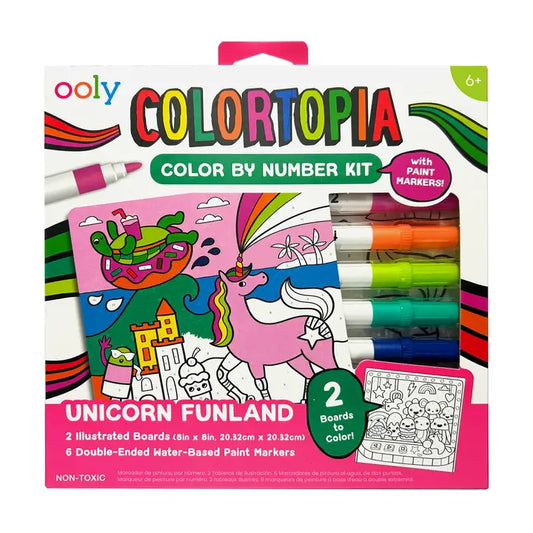 Unicorn Funland - Colortopia Color By Number Paint Marker Kit