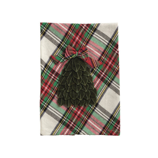 Tree Velvet Tartan Towel