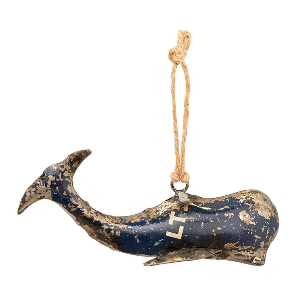 Whale Ornament _ Navy