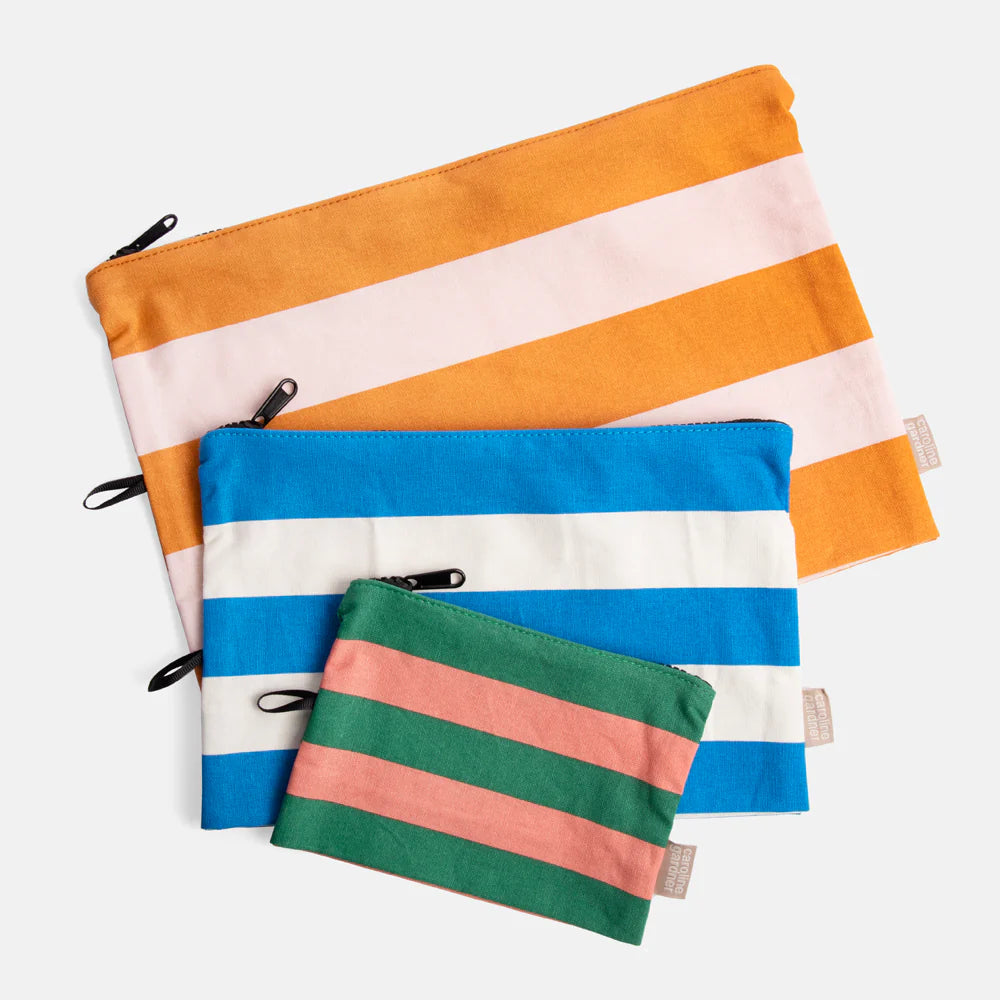 Multi Stripe Travel Pouch (Set of 3)