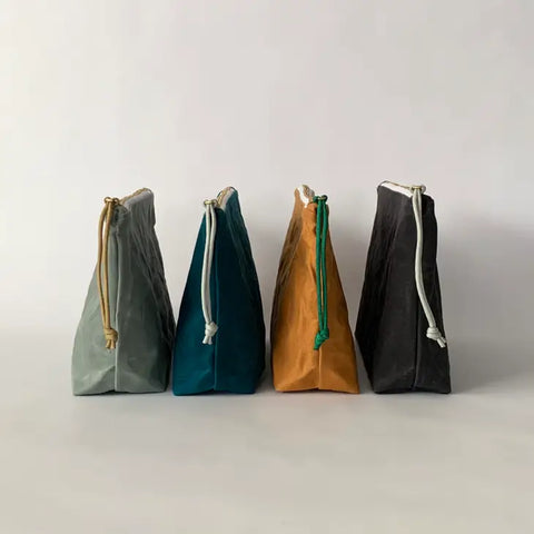 Waxed Cosmetic Bag
