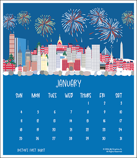 Boston Jewel Calendar