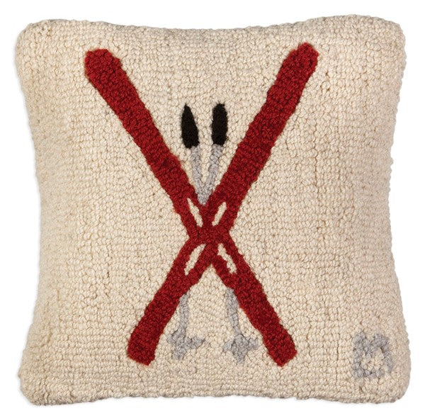 Crossed Skis Pillow _ 14x14