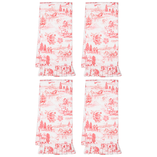 Christmas Toile Tea Towel