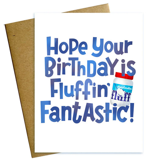 Birthday greeting card with Marshmallow Fluff, perfect for fans of the classic New England sweet treat