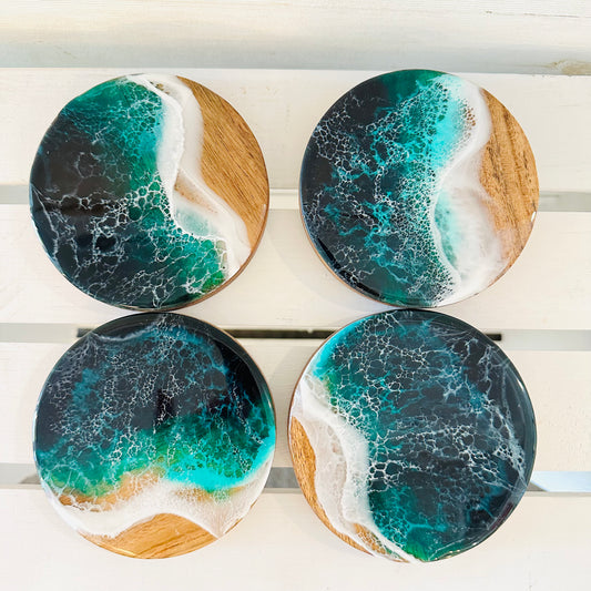 Blue Green Coasters S/4