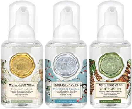 Mini Foam Soap Set:  Peace on Earth, Winterberry and Balsam, White Spruce