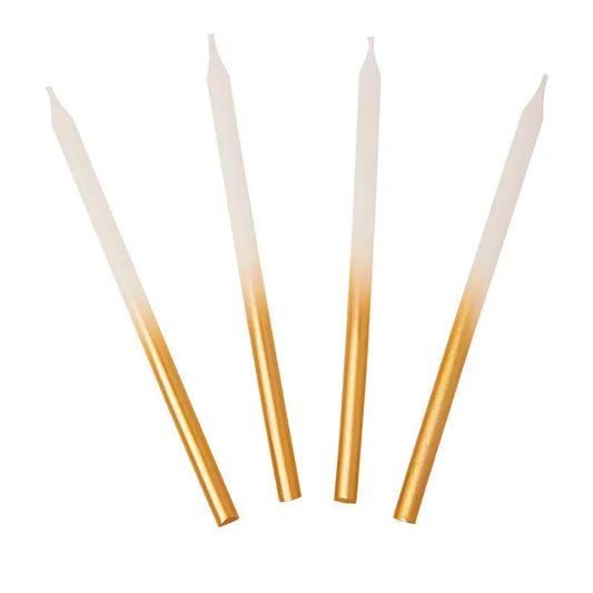 White/Gold Birthday Candles