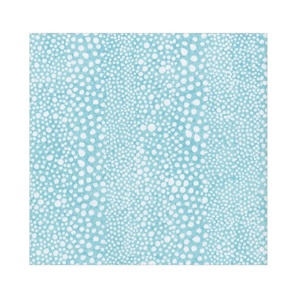 Seafoam Blue Luncheon Napkin with bubbles/dots