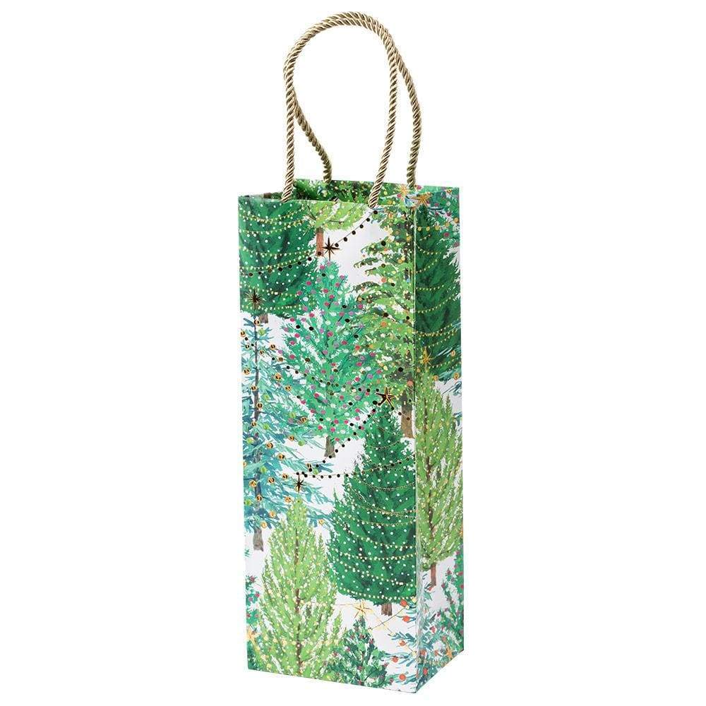 Christmas Tree with Lights Wine Bag