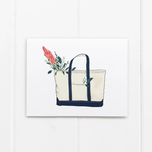 Tote Bag with Flowers