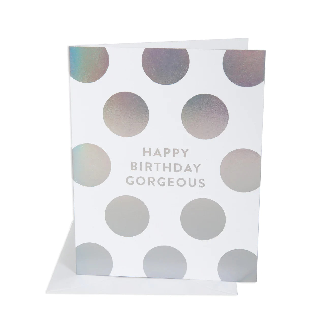 White card with silver touches