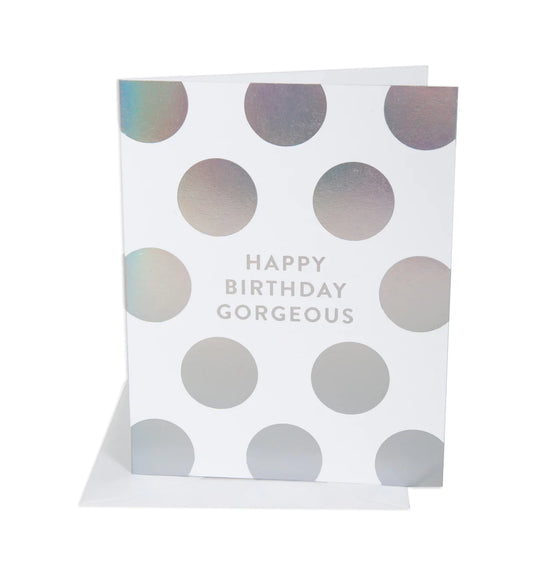 White card with silver touches