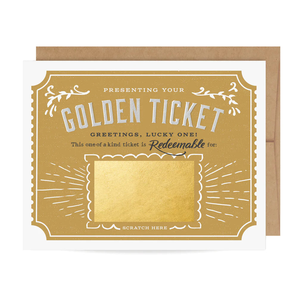 Golden Ticket Scratch Birthday