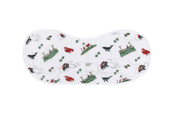 Massachusetts Boy Bib & Burp Cloth