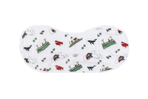 Massachusetts Boy Bib & Burp Cloth