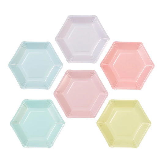 Pastel Hexagon Plates