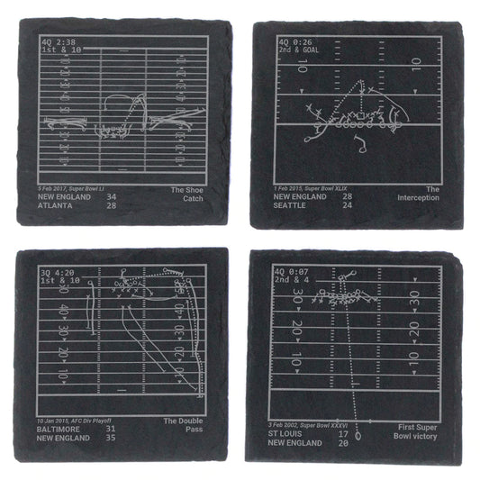 Patriots Playbook Slate Coaster