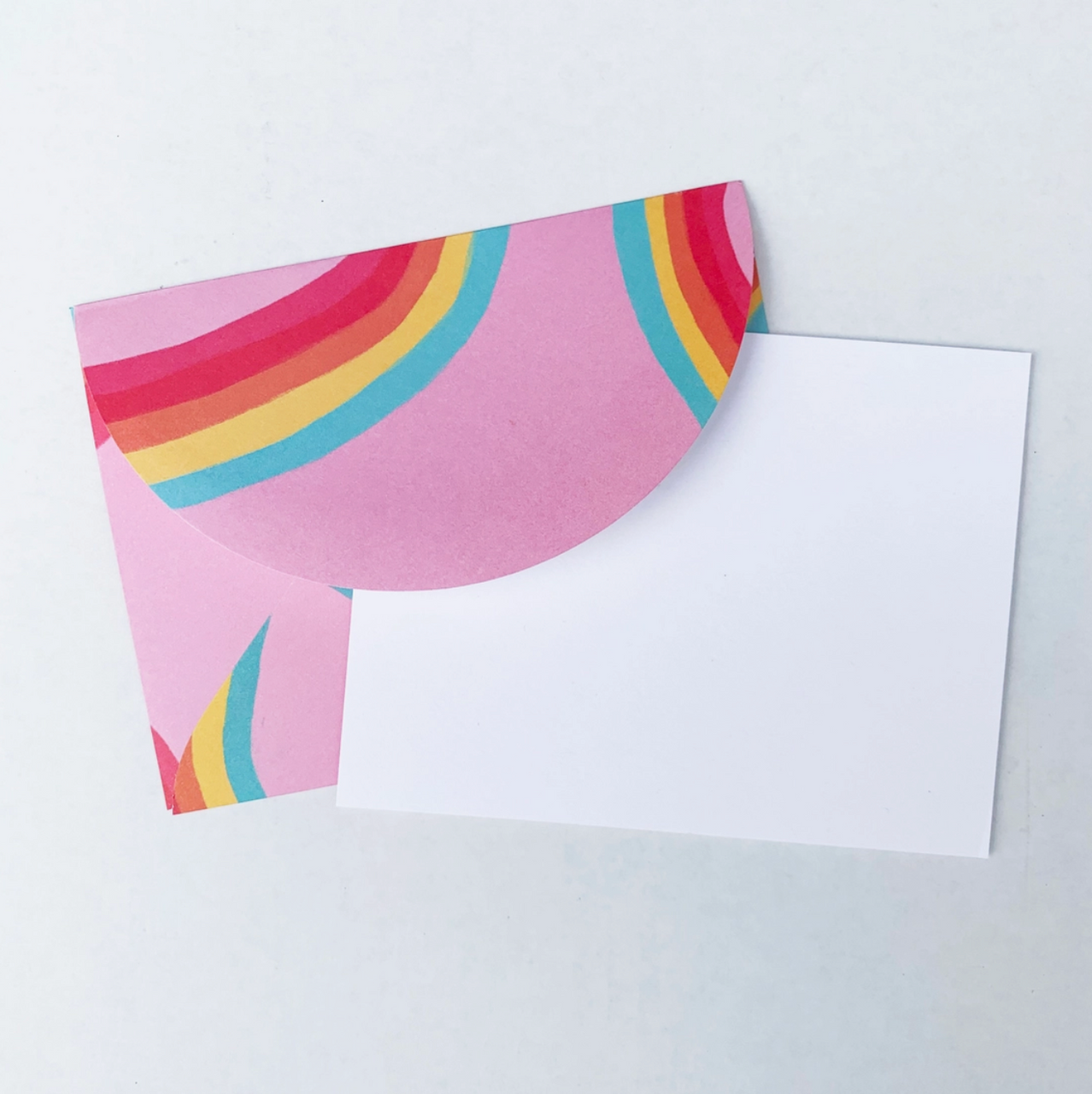 Rainbow Ribbon Envelope Note Set