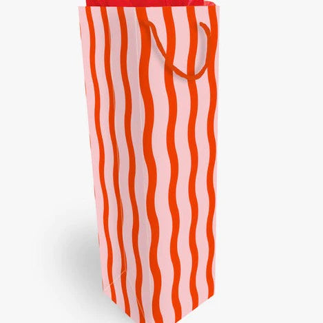 Fussy Stripe Wine Bag