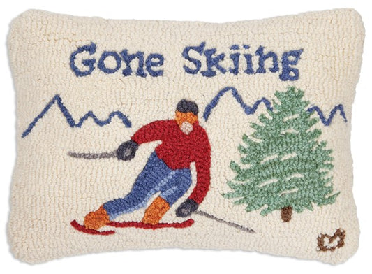 Gone Skiing Pillow  (14x20)