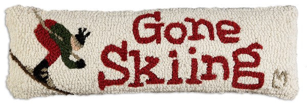 Gone Skiing _ Red/White 8x24