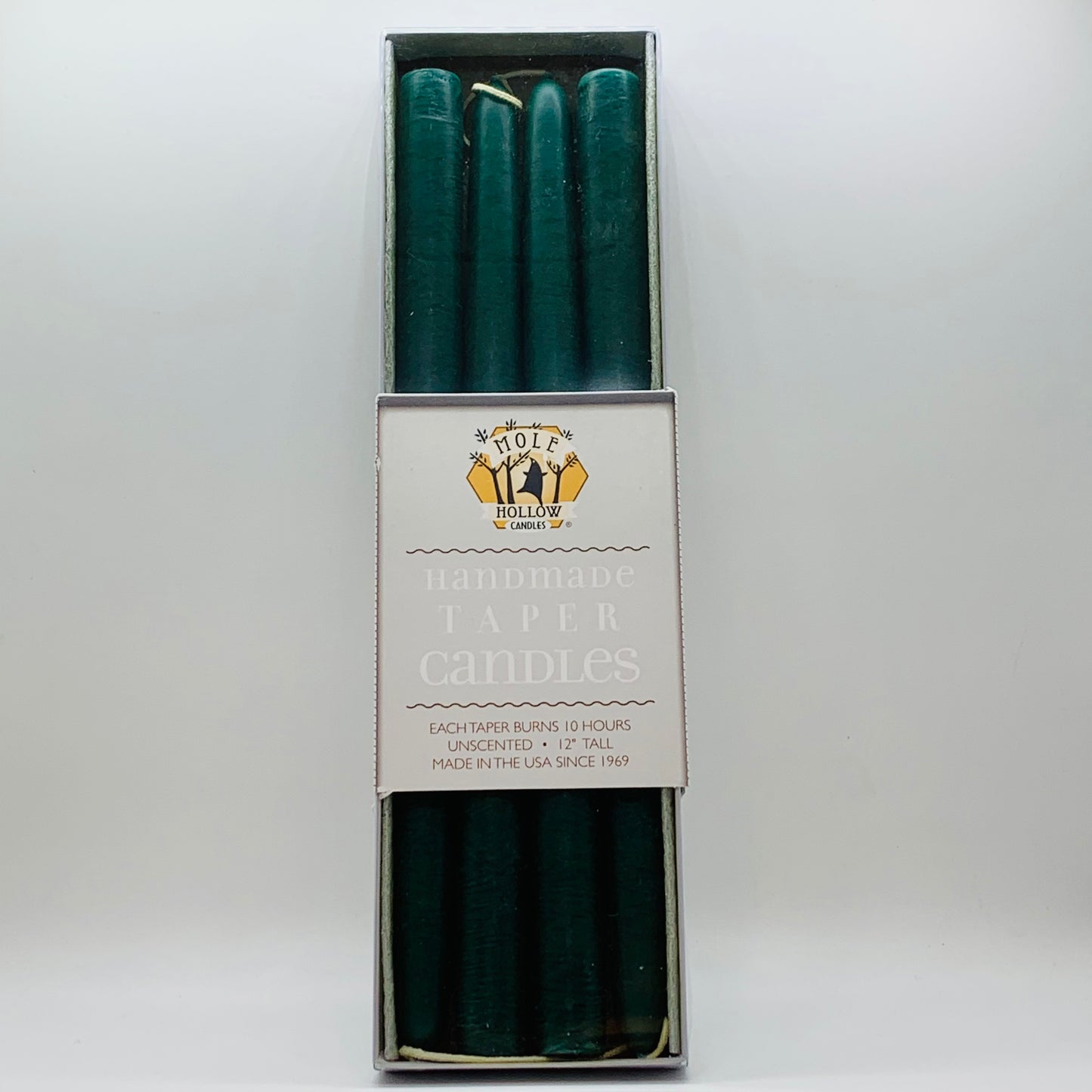 12" Taper _ Emerald Green (Set of 2)