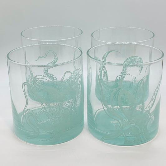 Octopus Old Fashion Glass  Set