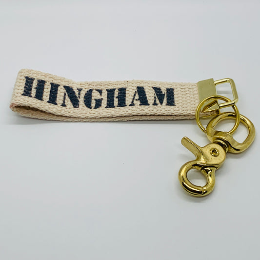 Hingham Navy Keychain