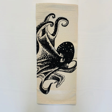 Octopus Tea Towel (Black)