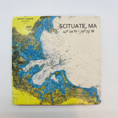 NOAA Chart Coaster _ Scituate